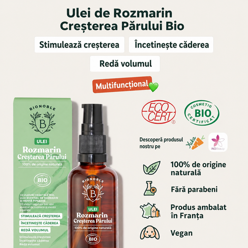 Ulei de Rozmarin Bio pentru Creșterea Părului